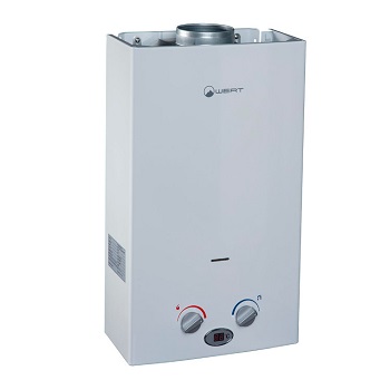  Газовый проточный водонагреватель WERT 10LC белый работает на природном газе и предназначен для нагрева холодной проточной воды. Монтаж осуществляется вертикально на стену в водоснабжение ванной или санузла. Нагреватель обладает целым рядом устройств без