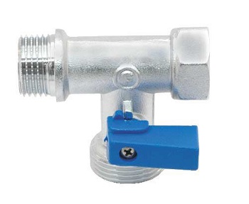 Кран д/л стир машин трехпроход мини