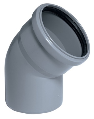 Отвод 50 х 45 сер. Ostendorf