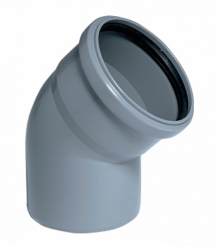 Отвод кан. 110х30 СТАНДАРТ (серая) 