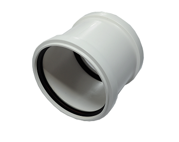 Муфта двухраструбная кан. 110 УЮТ (белая) КОНТУР