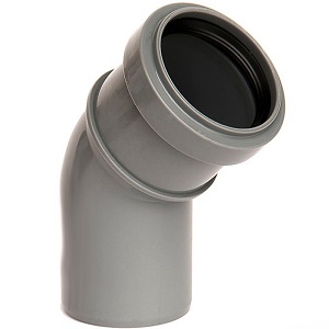 Отвод кан. 50х45 СТАНДАРТ (серая) КОНТУР