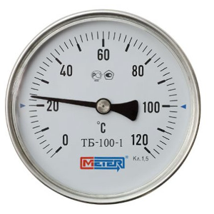 Термометр ТБ-100-1-0...120-40-1,5 аксиальный G 1/2