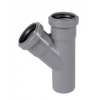 Тройник кан. 40х40/45 СТАНДАРТ (серая) 