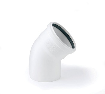 Отвод кан. 110х45 УЮТ (белая) КОНТУР