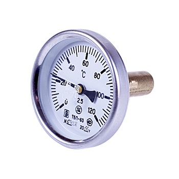 Термометр бимет.0-120*С(D-63 мм аксиальн.L-50 1/2)