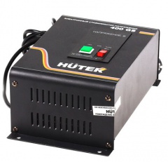   Стабилизатор напряжения Huter 400GS - бытовой прибор, предназначенный для работы в помещениях при температуре от 0 до +40 С. Данное устройство служит для обеспечения стабильного напряжения 220 В, что защищает электроприборы от перегрузок. Малые габариты