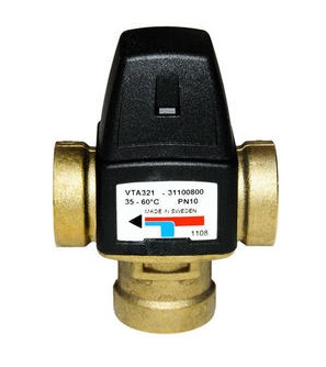 Клапан термостатический VTA 321, 35-60°C Rp3/4-1.6