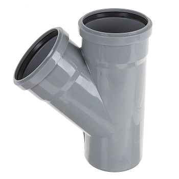 Тройник кан. 110х110/45 СТАНДАРТ (серая) КОНТУР