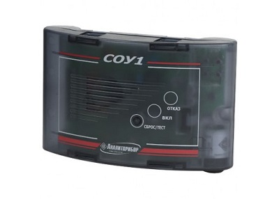  Сигнализатор СОУ-1 предназначен для измерения содержания оксида углерода СО в котельных и других помещениях в которых возможно скопление угарного газа. При превышении пороговых значений массовой концентрации выдает звуковую и световую сигнализацию, подае