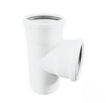 Тройник кан. 110х110/90 УЮТ (белая) КОНТУР