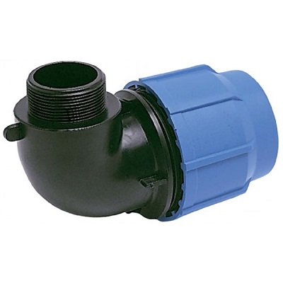 Отвод ПЭ с наруж. труб. резьбой 25х3/4