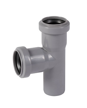 Тройник кан. 50х50/90 СТАНДАРТ (серая) КОНТУР