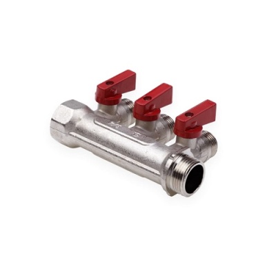 Коллектор резьбовой с шар.кранами FM 3*4*3/4*1/2*2(AQUALINK 30/2) в Газовик - М
